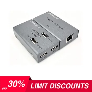 

Mini USB Extender Max 200ft Over Cat5e/6 Cable with 4 USB2.0 Output, Max 480Mbps, Work with USB Video Conference PTZ Camera