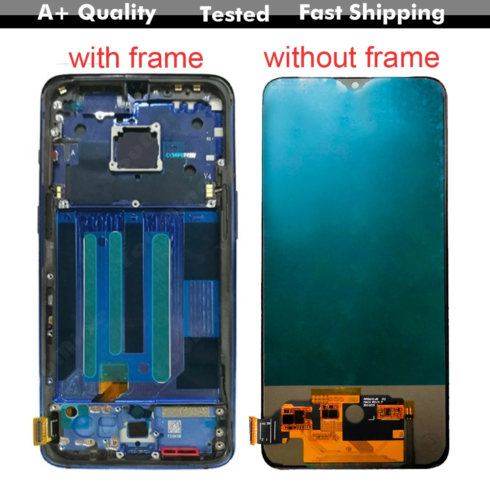 6,41 ''lcd для Oneplus 7 lcd с рамкой экрана сенсорная панель в сборе один плюс 7 lcd дигитайзер дисплей для 1+ 7 lcd