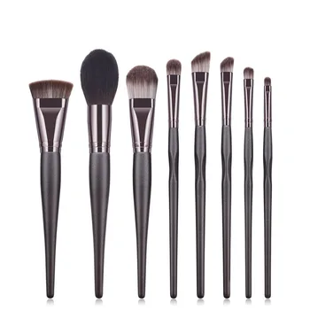 

8Pcs Makeup Brush Set Natural Soft Hair Professional Blush Powder Foundation Eye Shadow Travel Essential Makeup Tools