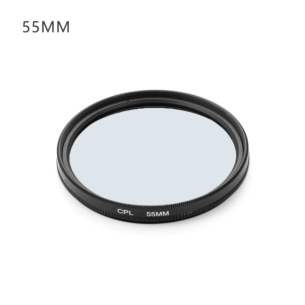 55mm 1 шт. Циркулярный поляризационный фильтр CPL фильтр 37/49/52/55/58/62/67/72/77/82 мм для цифровой зеркальной камеры Canon Nikon DSLR Камера объектив Камера аксессуары - Цвет: 55mm