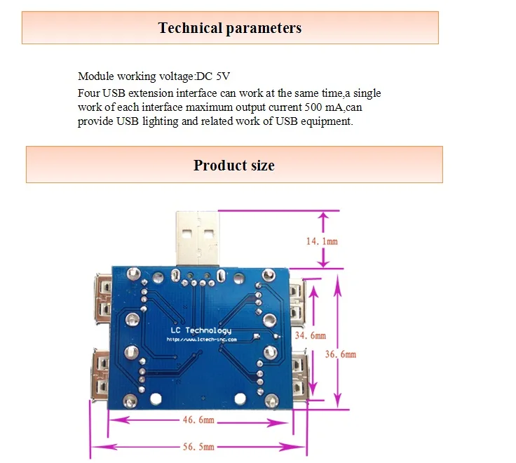 3 шт. USBHUB USB2.0 концентратор модуль расширения