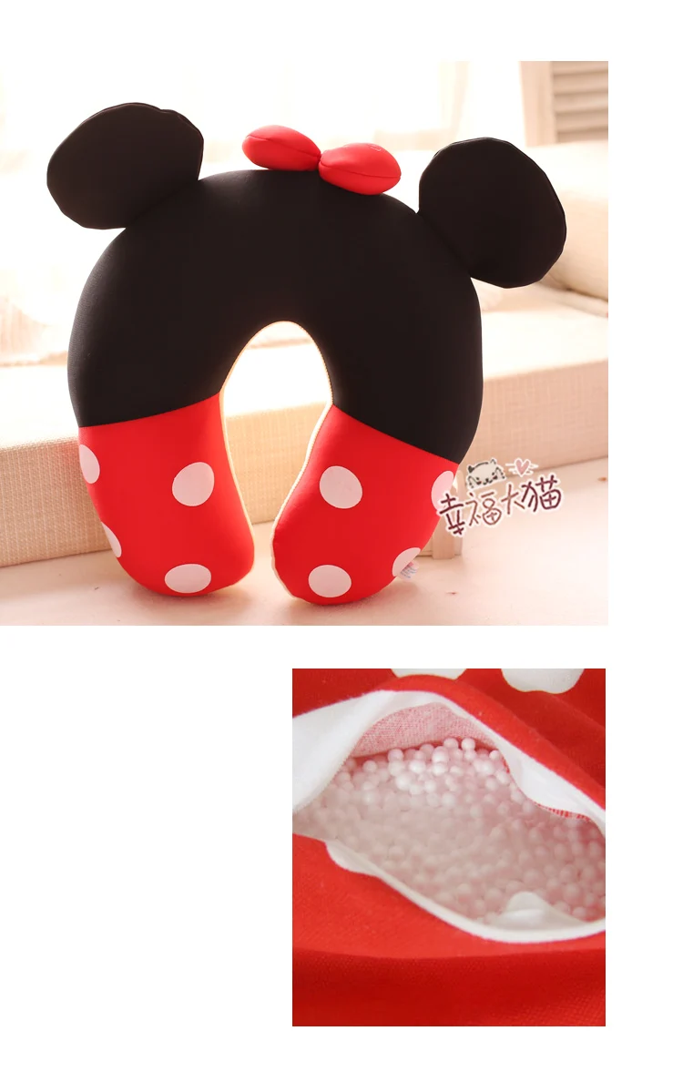Totoro Rabbit Monkey Pillow Travel Creative Cartoon U-Shaped Neck Support Pillow Foam Particles Nano Particle Napping Pillow