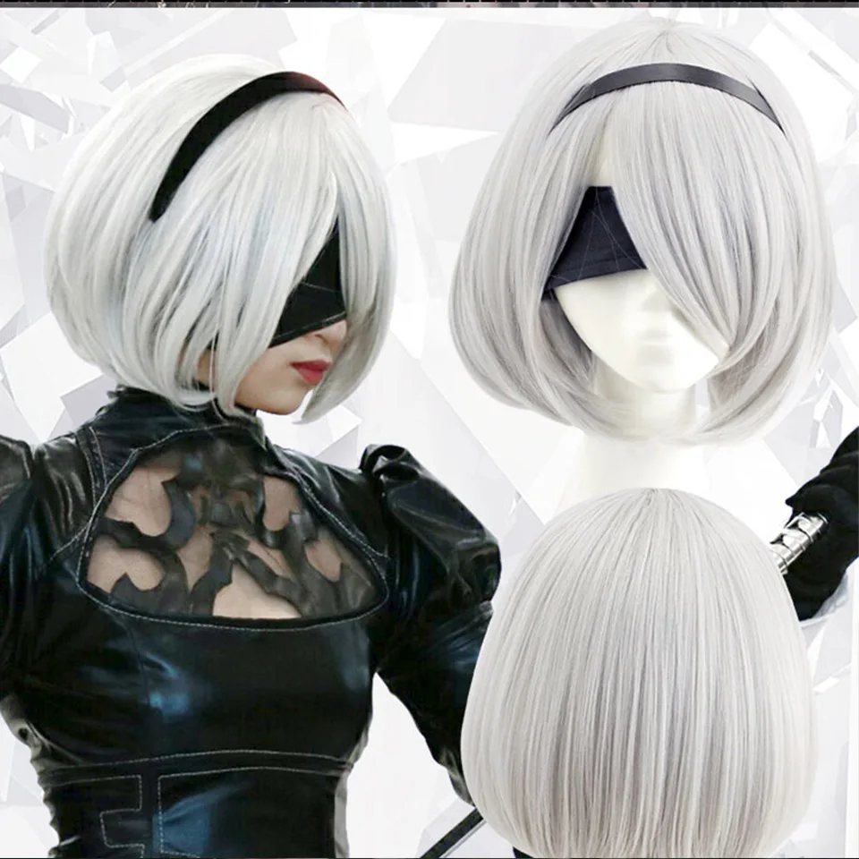 Парик для косплея SHANGKE YoRHa No.2 Тип B 2BYoRH 2A 9S 2B из аниме женщин синтетические волосы