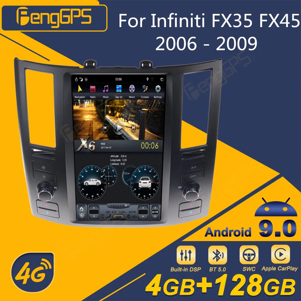 

For Infiniti Fx35 Fx45 2006 - 2009 Android Car Radio Screen 2din Stereo Receiver Autoradio Multimedia Player Gps Navi Unit
