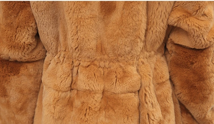 Зимняя куртка из натурального меха кролика рекс воротник из меха лисы размера плюс шуба Женские топы и блузки Готическая винтажная Рождественская одежда