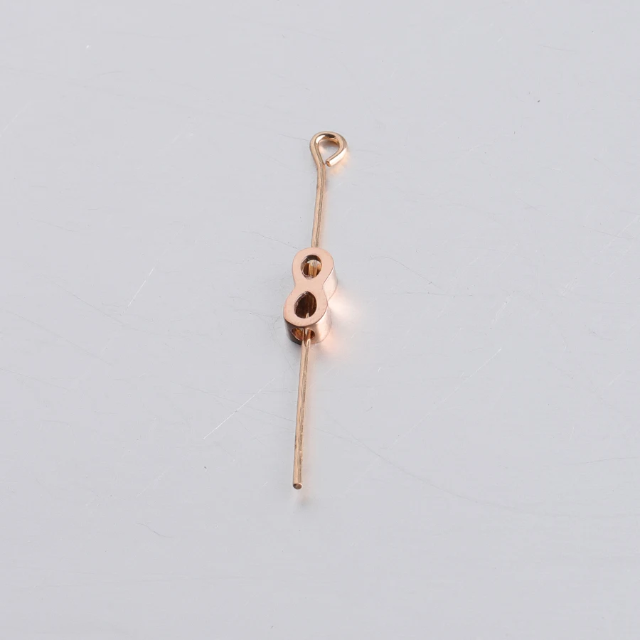rose gold color Fnixtar зеркало полированное золото Цвет Нержавеющая сталь бусины Европа Бесконечность с двумя отверстиями 1,8 мм бусины для рукоделия 20 шт./лот - Окраска металла: rose gold color