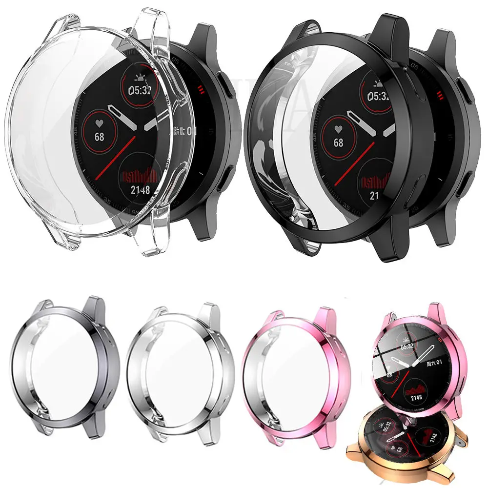 

Прозрачный защитный чехол для часов из ТПУ для Garmin CAME 2 / vivoactive 4, полноэкранный защитный чехол, противоударный чехол с рамкой