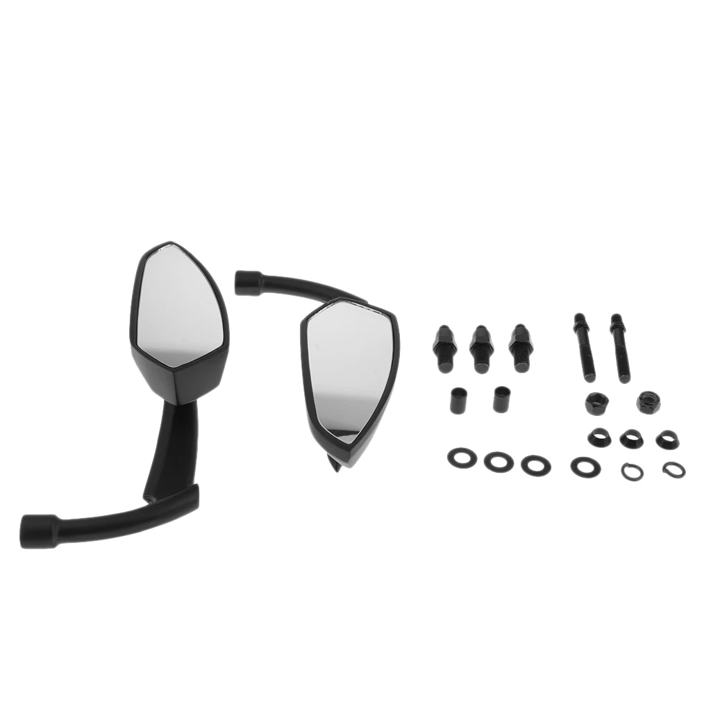Black Motorcycle Adjustable Rear View Mirrors for Harley X48 XL883 1200  125 x 50 mm