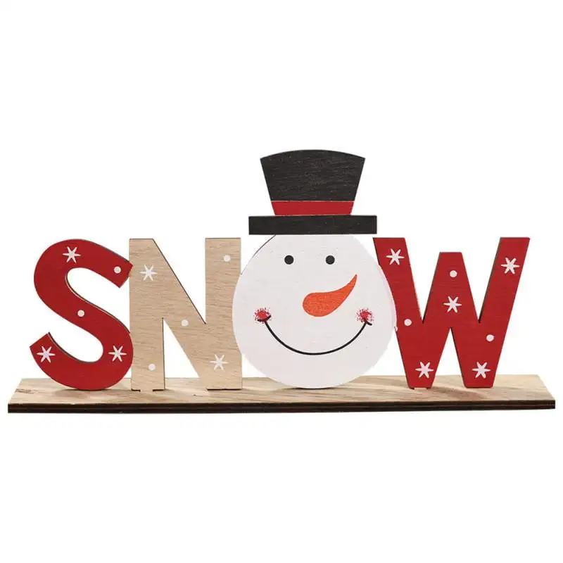 

Christmas Decorations Wooden Letters Desktop Ornaments Simple Table Decoration Sign