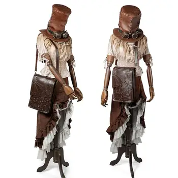 

Punk Style Cosplay Student Bag PU Leather Bag Cos Prop Fans Collection Halloween Cos Prop Drop Ship