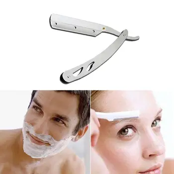 

Men Shaving Barber Tools Hair Razor Barber Salon Straight Cut Stainless Razor Shavette Shaving Throat Steel razor Straight A7W8
