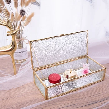 

Geometric Glass Style Jewelry Box Table Container For Displaying Jewelry Keepsakes Home Decoration Plants Container