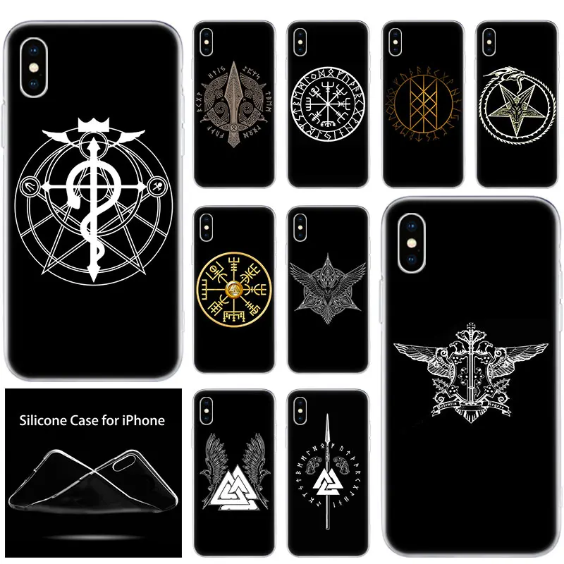 Роскошный силиконовый чехол для телефона Viking Vegvisir Odin Nordic Apple iPhone 11 Pro XS Max X XR 6 6S 7 8