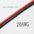 2 метра красные, черные силиконовый кабель 6 7 8AWG 13AWG 14AWG 10AWG 16AWG 18AWG 20AWG 24AWG 30AWG Жаростойкий Мягкие силиконовые Силикагель провода - Цвет: 20AWG