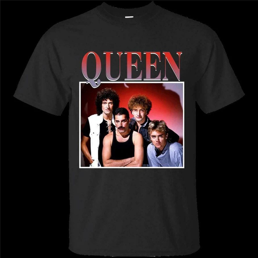 Queen T-Shirt 2019 Freddie Mercury Lengend Famous Singer Rock Men'S Black S-3Xl Unisex Men Women Tee Shirt | Мужская одежда