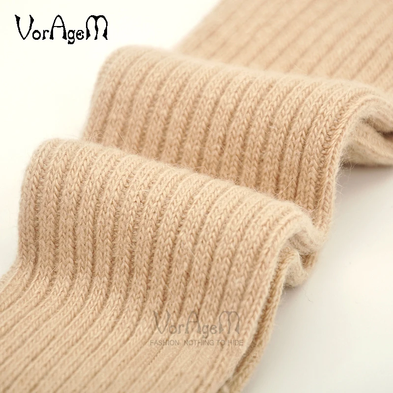 Women's Winter Pure 80% Lambs Wool Socks Ladies Super Warm Wool Thick Socks Fashion High Tube Plus Size Socks Women Winter Gift