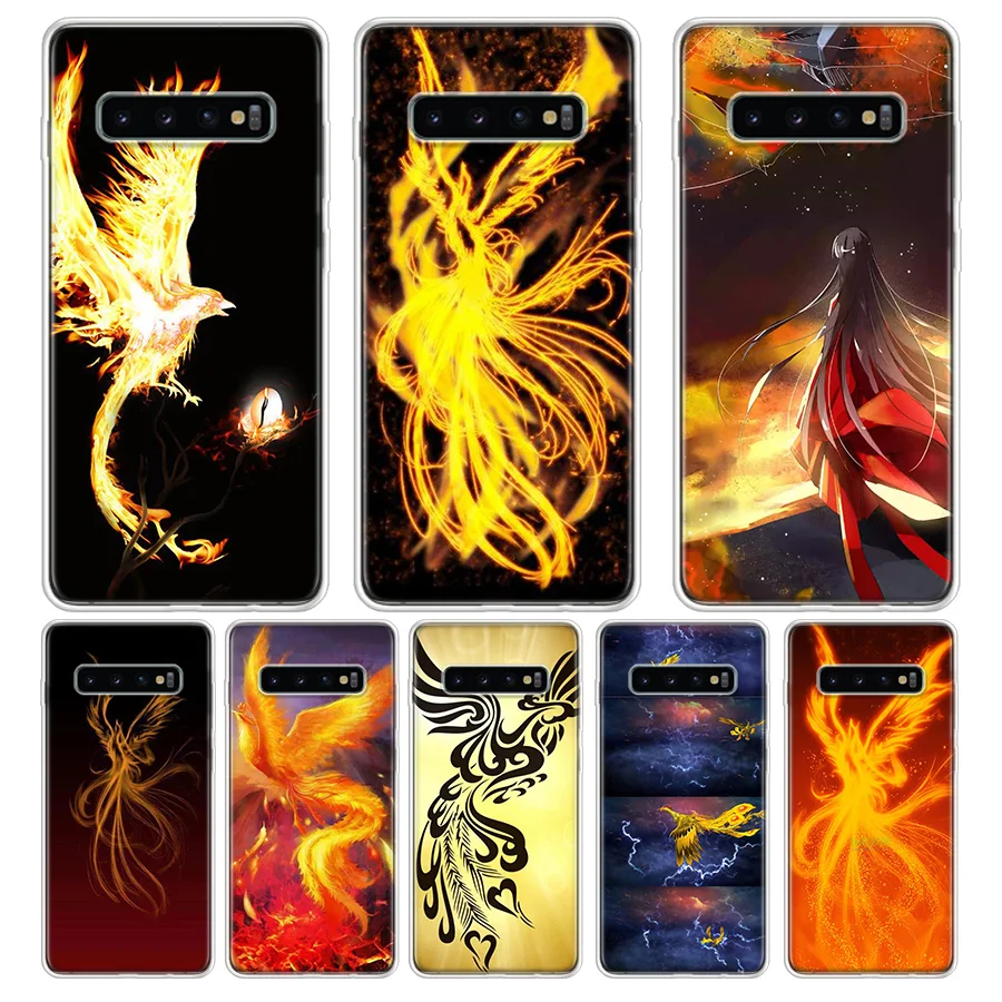 

Erilles Magic Phenix Phone Shell For Samsung Galaxy S10Lite Note 10 9 8 S9 S8 J4 J6 J8 + Plus S7 S6 Silicone Phone Cover Case