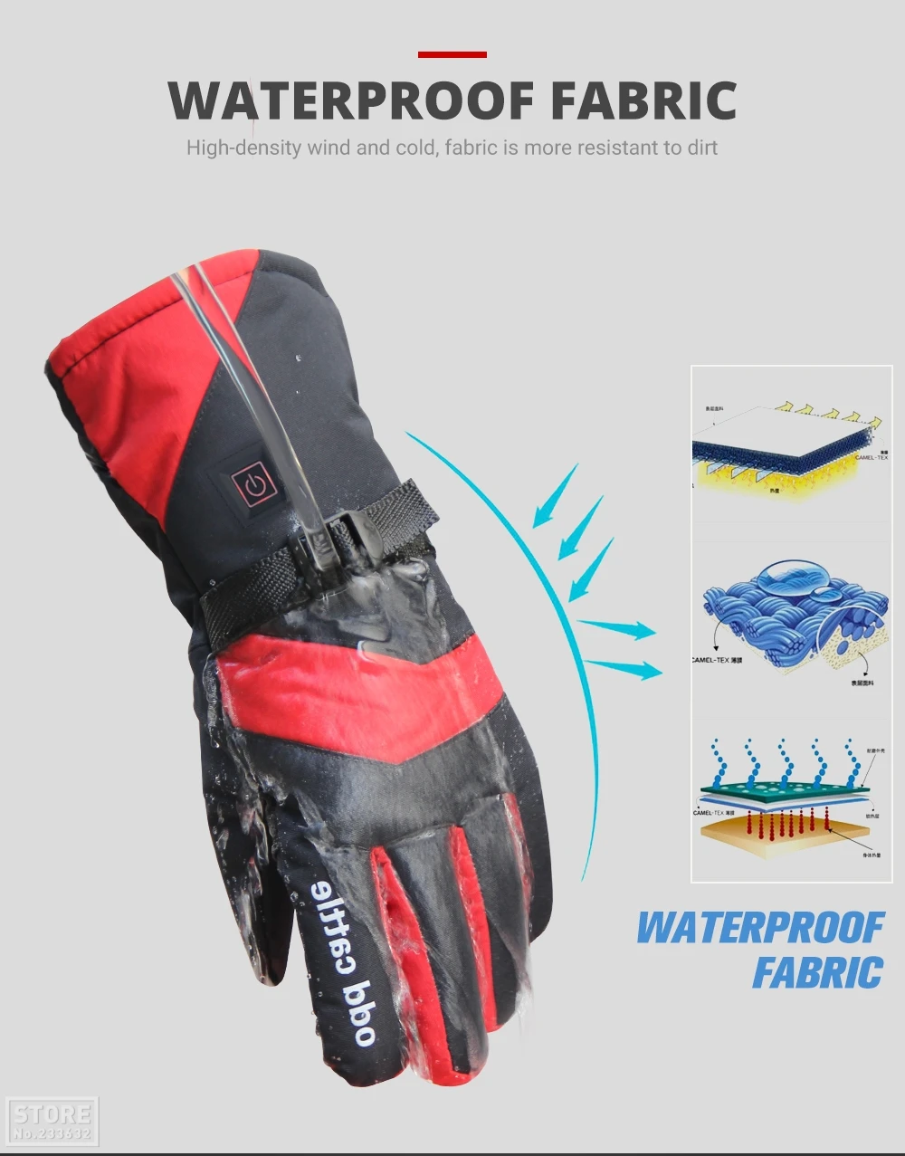 Новинка, мотоциклетные перчатки, водонепроницаемые, с подогревом, Guantes, Moto, сенсорный экран, на батарейках, для езды на мотоцикле, для гонок, зимние перчатки