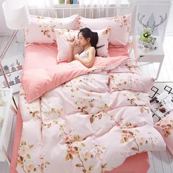 

1.2/1.5/1.8/2M Soft texture Modern bedding set Starry sky Printing Bed Sets Washable cover Pastoral bed sheet bedding Textiles