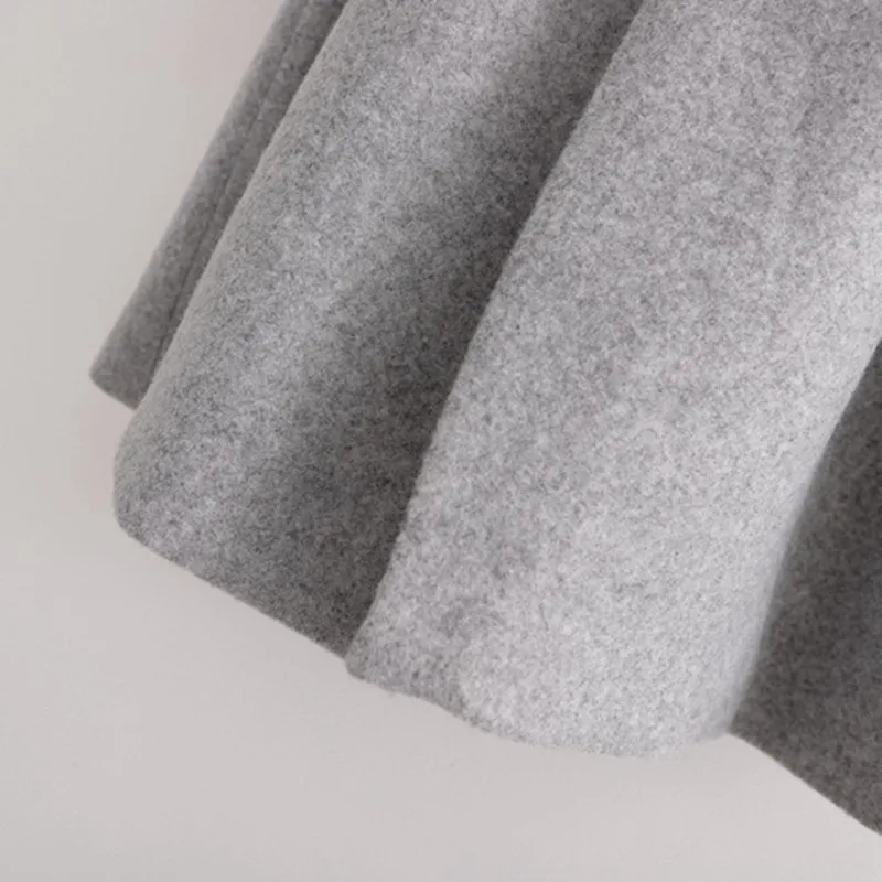 Onoti Molazo Coats Woolen Long Windcheater Casual Winter Sashes Pockets Chic Elegant Ladies Windbreaker Coat Female New