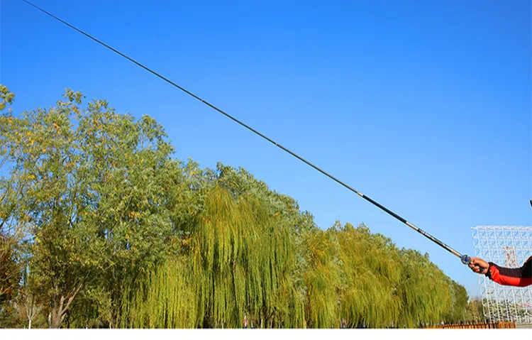 Fluxo de Vara de Pesca Leve de Fibra de Carbono Haste Oca Ultra Super Difícil Carpa Pesca Olta Posicionamento Canne 4.5m 5.4m 6.3m 7.2m 9 Varas de pescar