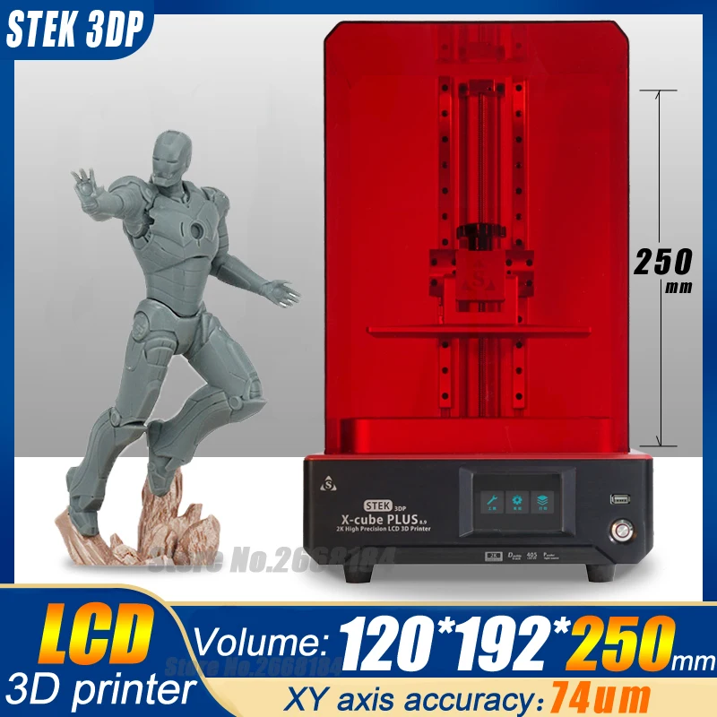 ^*Best Offers STEK3DP new x-cube V3/V4 light curing UV SLA /LCD/DLP 3D printer 2k with high precision jewelry dentistry precision parts ^*Best Offers STEK3DP new x-cube V3/V4 light curing UV SLA /LCD/DLP 3D printer 2k with high precision jewelry dentistry precision parts