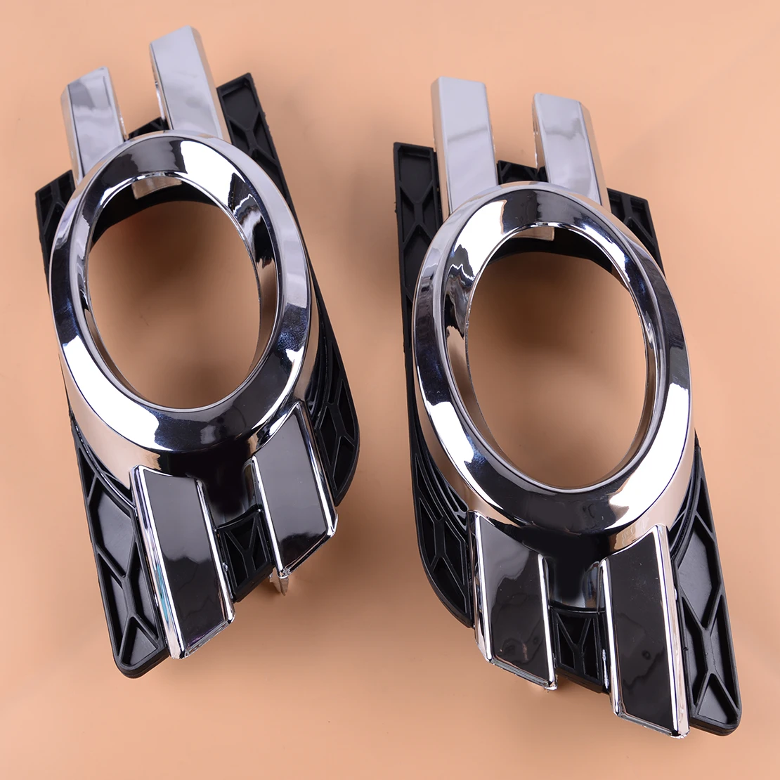 

CITALL 1648800724 1648800824 ABS Chrome Front Bumper Fog Light Grille Cover Trim Fit for Mercedes X164 GL450 2007 2008 2009