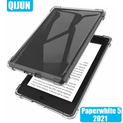 Caso da tabuleta para amazon kindle paperwhite 5 2021 6.8 "capa de bolsa a ar escudo macio silicone proteção transparente ebook tpu saco novo