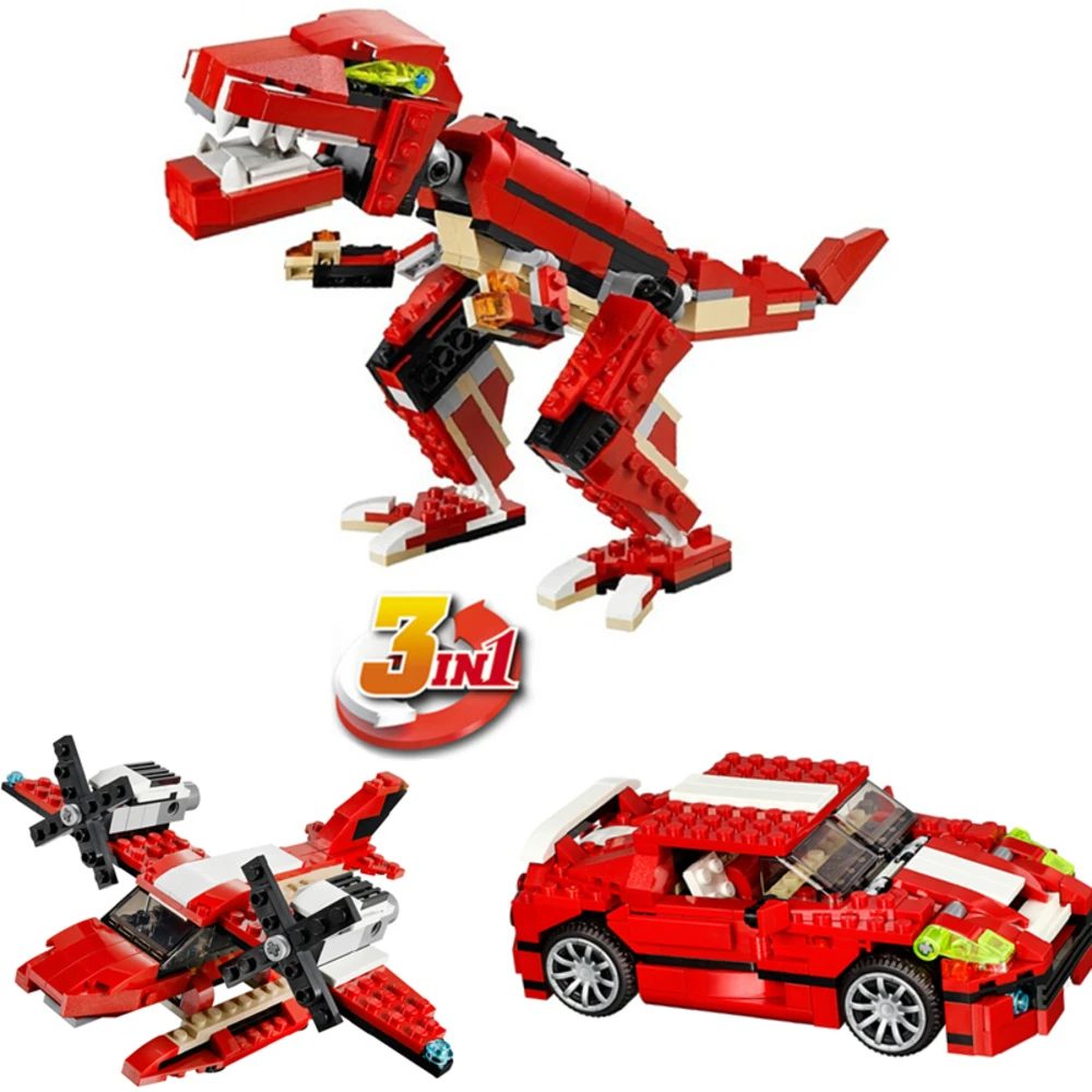 

Architect 3 in 1 Creator Roaring Power Dinosaur Car Building Blocks Bricks Kids Toys Marvel Fit Friends 3116 31024