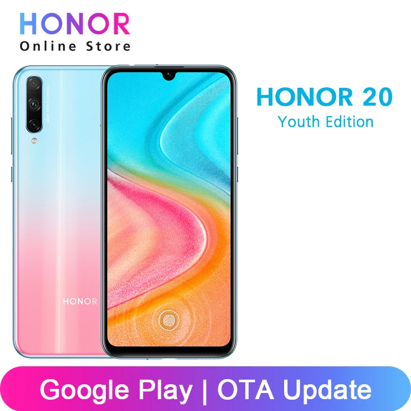 Google Play Honor 20 Youth Edition (20 Lite) 4 Гб 64 ГБ 4000 мАч батарея AMOLED экран 48 МП Kirin 710F