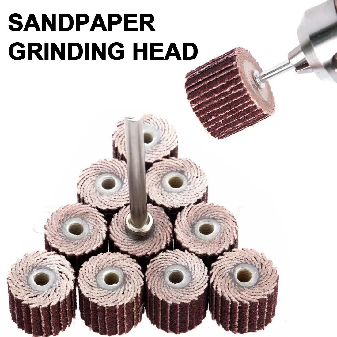 10Pcs Dremel Accessories 240 Grit Sanding Flap Disc Grinding Sanding Flap Wheels Brush Sand