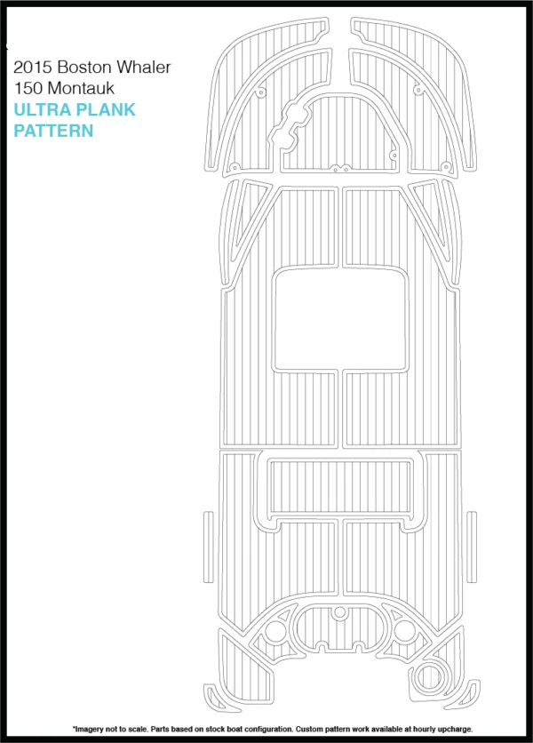 Boston Whaler 150 Montauk Cockpit Pad лодка EVA Тиковый настил 1/" 6 мм