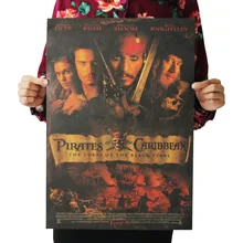 [A245] Пираты Карибского моря 1 Ретро плакат из крафт-бумаги экран для помещений кафе декоративная живопись