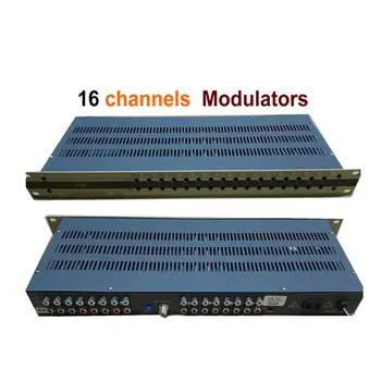 

16 Ways CATV modulator interval channels av to rf Modulator tv match set top box output RF signal for hotel/school/dormitory