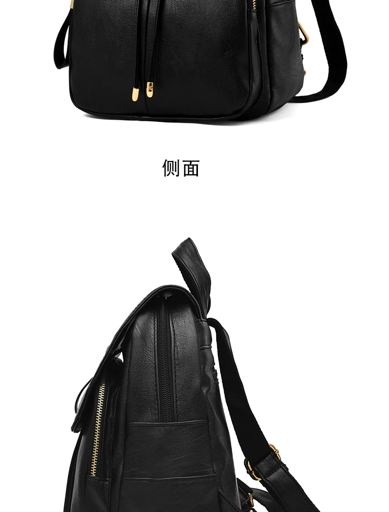 Genuine leather Women backpack New Female backpack spring and summer student fashion casual Korean version of the