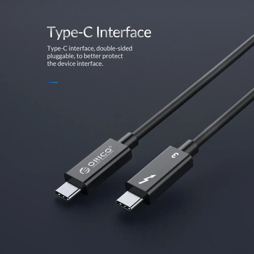 Кабель ORICO Thunderbolt 3 USB Type C 8K60Hz HD 5A PD100W 3|Кабели для мобильных телефонов| |