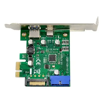 

Pci-E 4X Express To Usb 3.1 Usb-C Type C Dual Port Expansion Card Adapter Pci E To Type C Usb3.0 Adapter Card