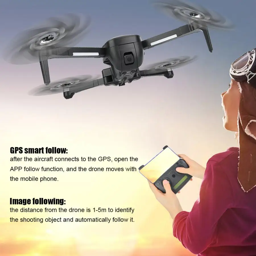 2.4G RC Quadcopter GPS RC Foldable Drone with 4K Camera 5G WiFi Gesture Control Quadcopter Drone Toys for children