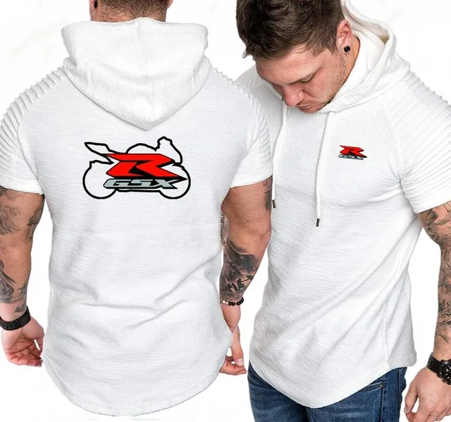 19 Для Suzuki Racing, принт, мужская толстовка с капюшоном и коротким рукавом, мужские толстовки, летнее худи, рубашка, пуловеры, хип-хоп спортивный костюм, пуловер - Цвет: 19