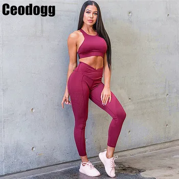 

Pad 2pcs Bra Set Woman Sportswear Tracksuit Sport Suit Women Yoga Set Womens Exercise Sets Womens Workout Clothing Fitness Suit
