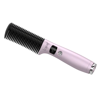 

Electric Hair Straightener Brush Professional Hot Comb Straightening Men Beard Straightener Fast Heating Ceramic Curling Irons