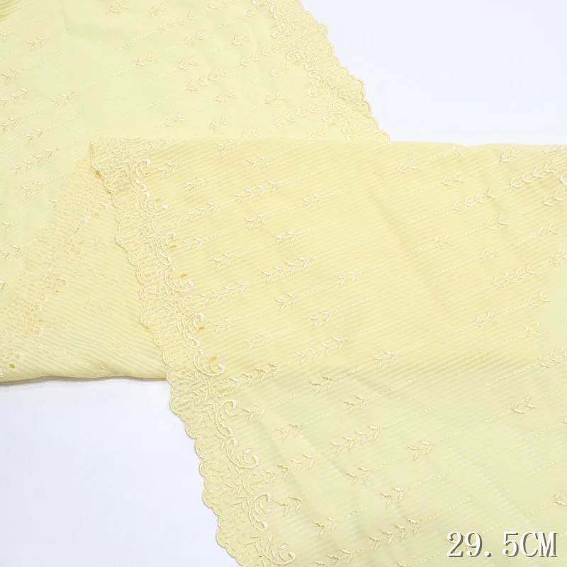 

14Yards Embroidery Lace Trim Light Yellow Bilateral Lace Wedding Dress Fabrics for Craft DIY Sewing Clothes Accessories