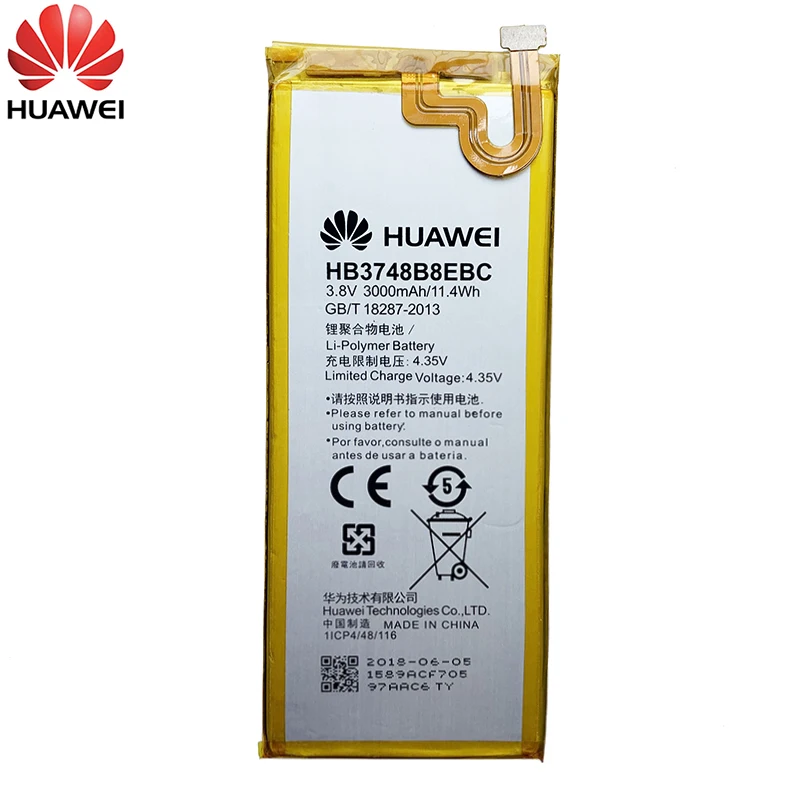 100% Оригинальный аккумулятор для Huawei C199 Ascend G7 TL100 HB3748B8EBC 3000 мАч CL00 мобильный