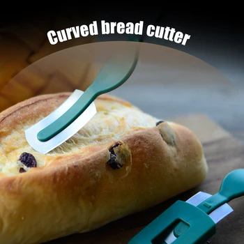 

Arc Cutting Knife Bread Baguette Baking Mould Slicing Knife Practical European Cutting Tools Pastry Cutter Carbon Steel ABS