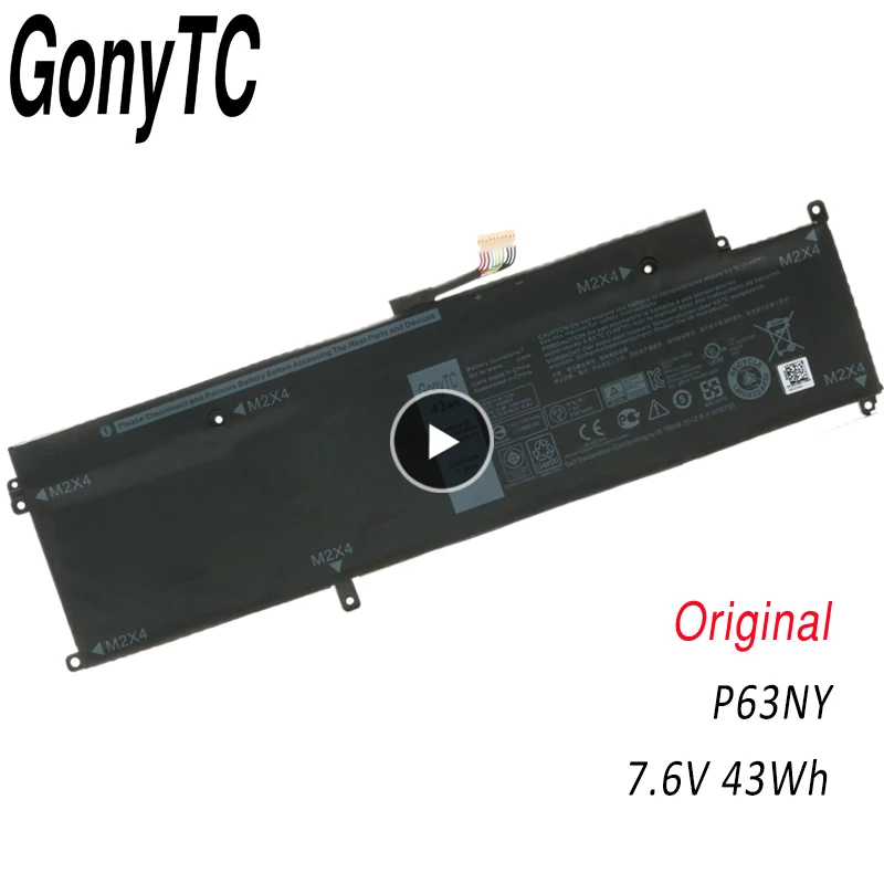 GONYTC P63NY 7 6 V 43WH новый оригинальный аккумулятор для ноутбука Dell Latitude 13 7370 E7370 N3KPR |