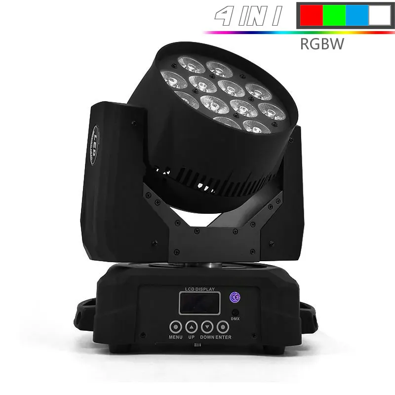 4IN1 Небольшие окрашенные 12x18 Вт RGBWA+ UV6in1LED мыть Поворотная лампа DMX 512 Control DJ оборудование открытый шоу огни свадьбы - Цвет: 4IN1
