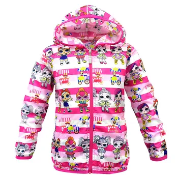 

LOL Surprise Dolls Outdoor Children Sunscreen Clothing Summer Jacket Shirt Hooded Clothing Gifts for Girls