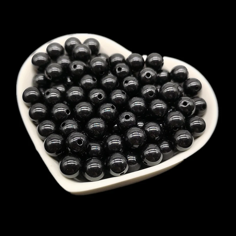 Acrylic Beads 4 6 8 10 mm Round Loose Spacer Jewelry Making Bracelet Necklace DIY Accessory