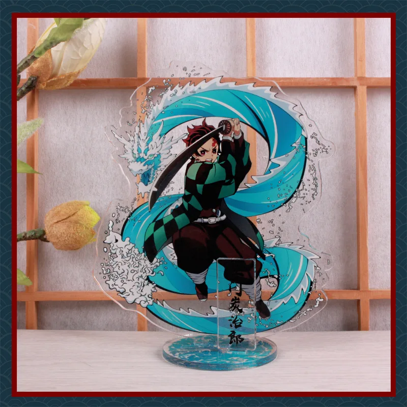 Мультфильм Аниме Demon Slayer Kimetsu No Yaiba Tanjirou Nezuko Zenitsu акриловый милый брелок для ключей, брелок для женщин, детей, девочек