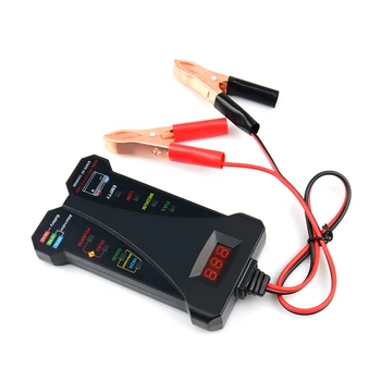 

Digital 12V Analyzer Car Motorcycle Battery Alternator Tester with 6 LED Lights Display Car Vehicle Battery Testing Tool